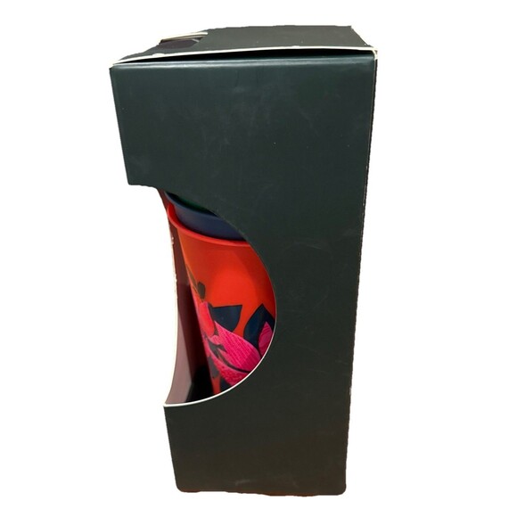 Starbucks NEW in Box Reusable Cold Cups Lids & Straws 24 Oz 5 Pieces Holiday - Picture 5 of 7